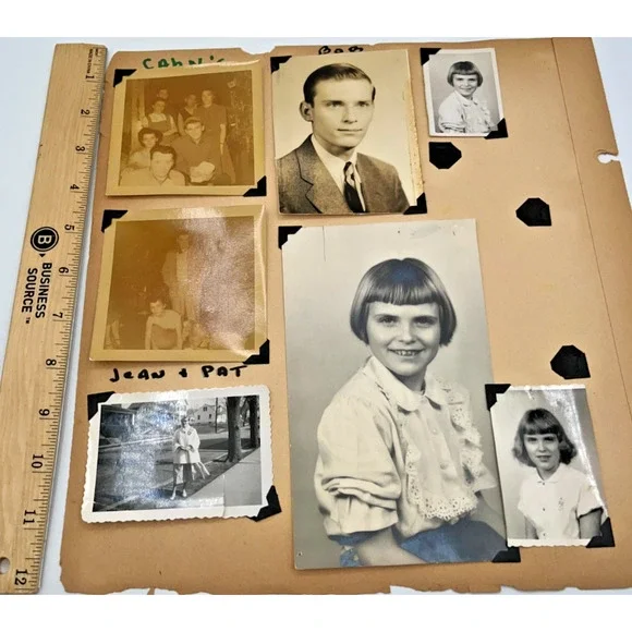 Vintage Black & White Photos Scrapbook Pages Kids Teens Handsome Young Man - Picture 1 of 7